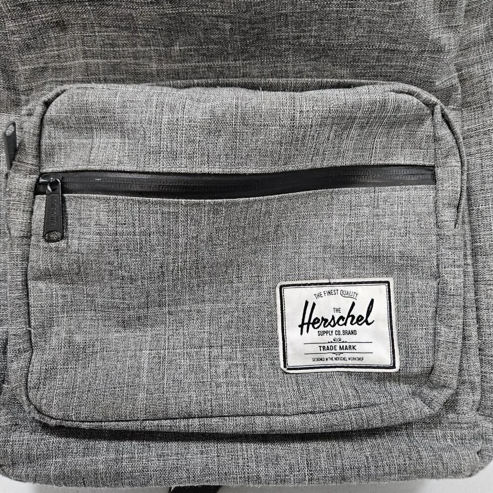 Herschel Grey Laptop Sleeve Multiple Pockets Organizer School Backpack Bag